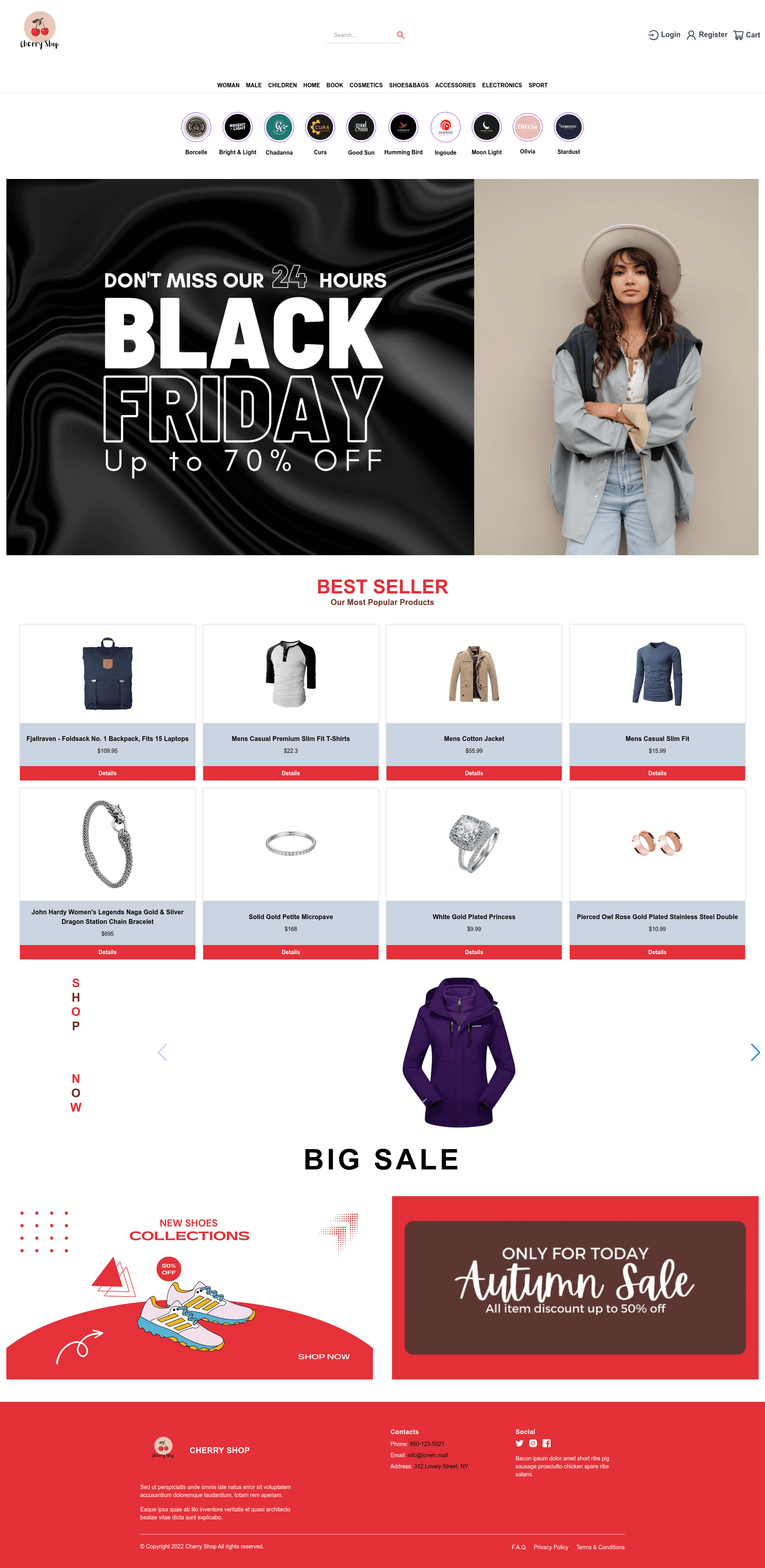 screenshot of Cherry Shop on template0.com