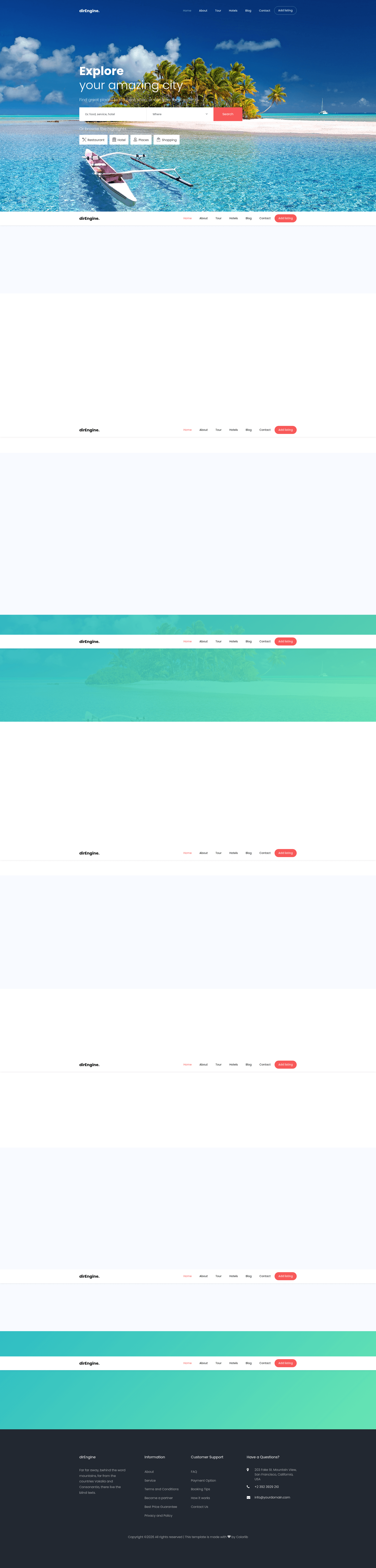 screenshot of DirEngine on template0.com