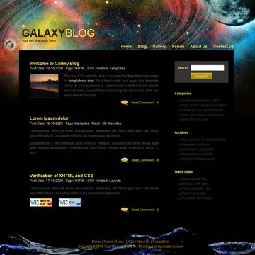 Image for Galaxy Template on template0.com Image for Galaxy Template on template0.com