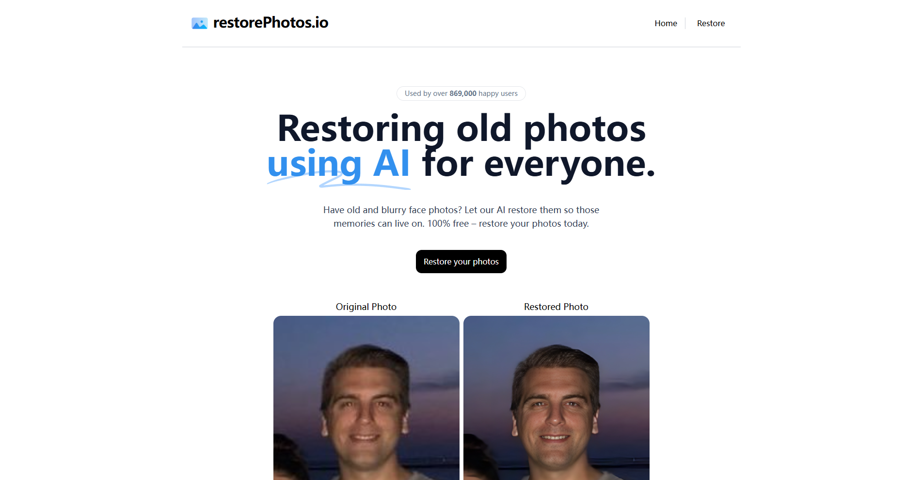 Photo Restorer preview