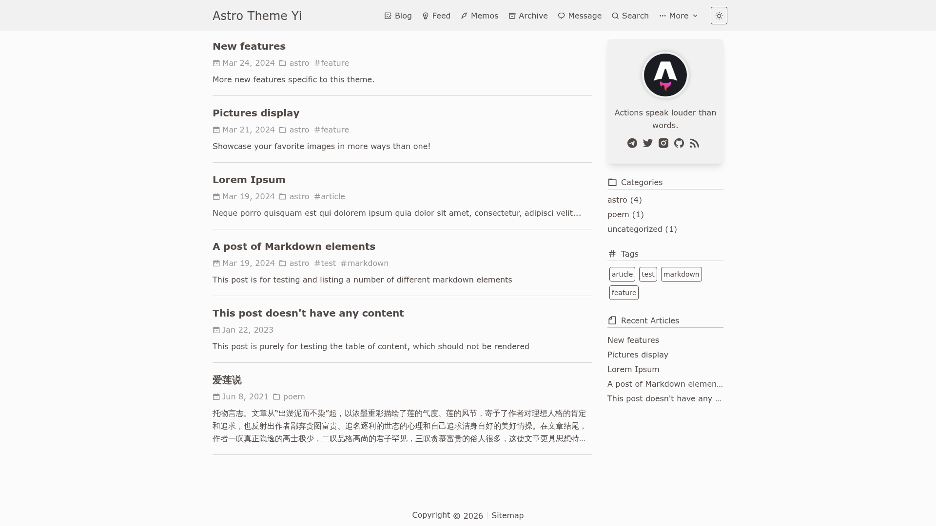 screenshot of Astro Yi on template0.com
