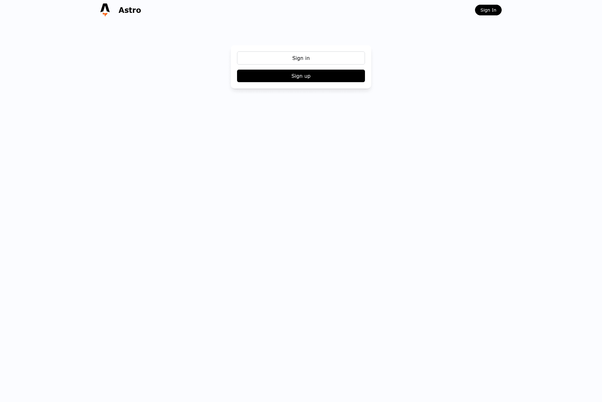 screenshot of Astro Firebase Svelte Tailwind Starter on template0.com