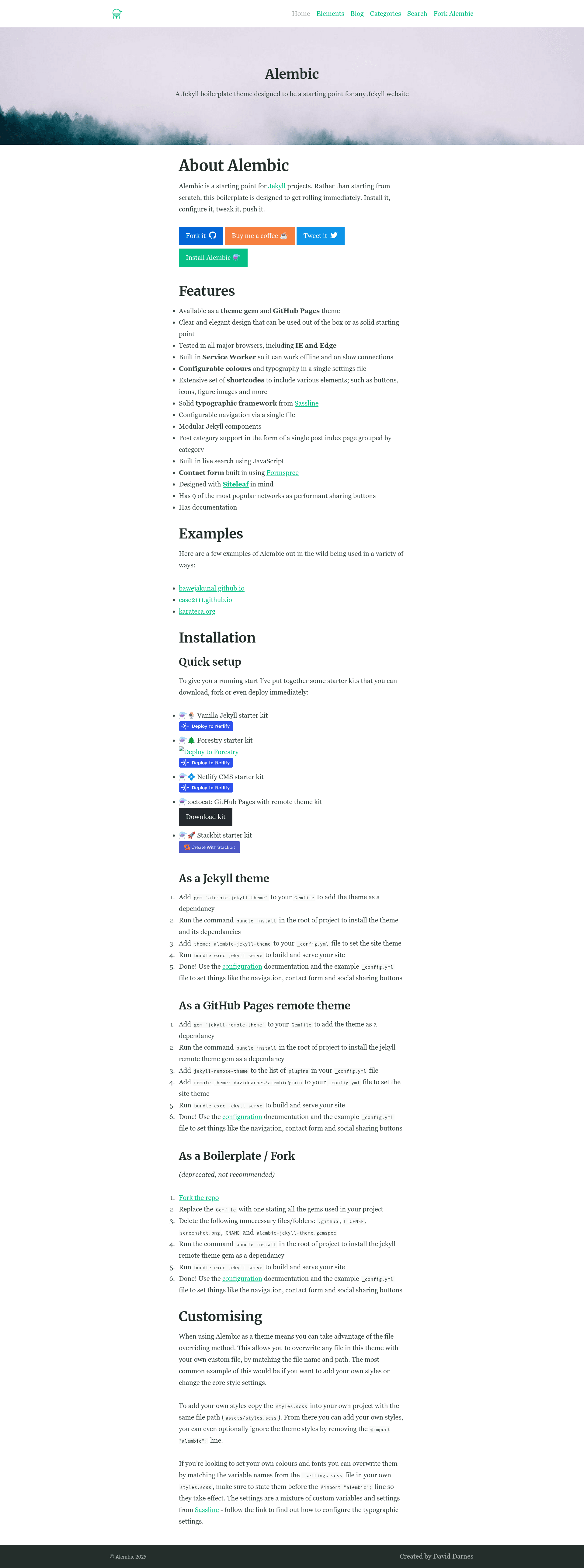 screenshot of Alembic on template0.com
