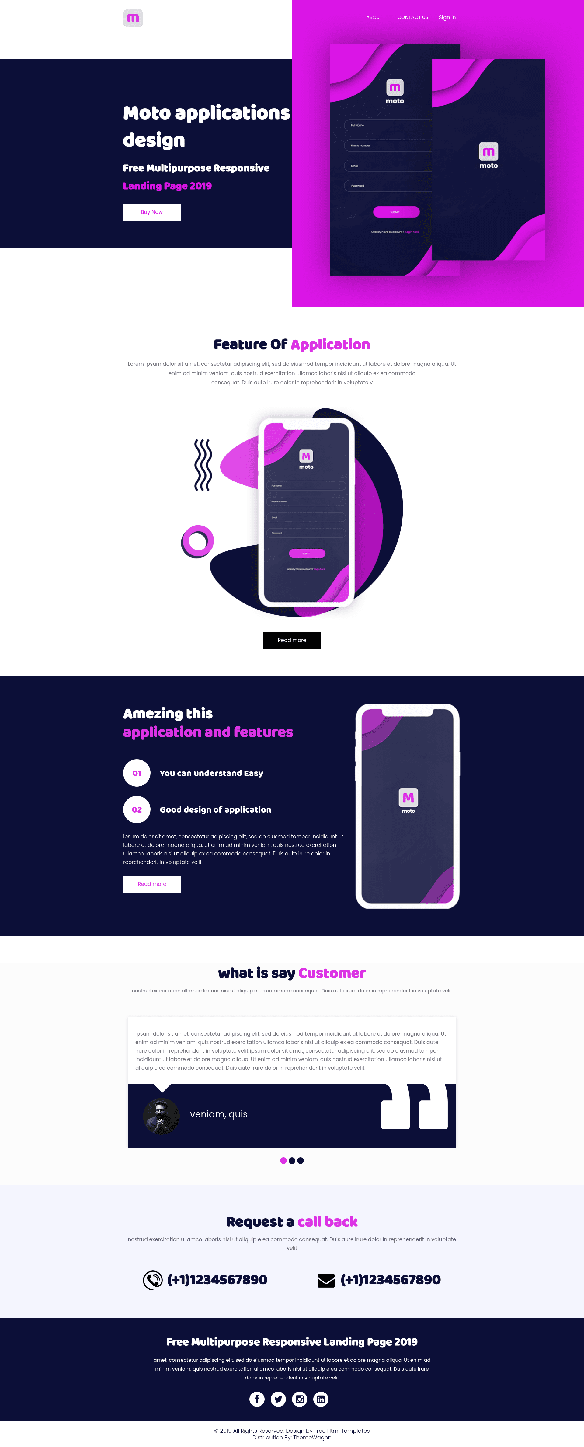 screenshot of Motto on template0.com