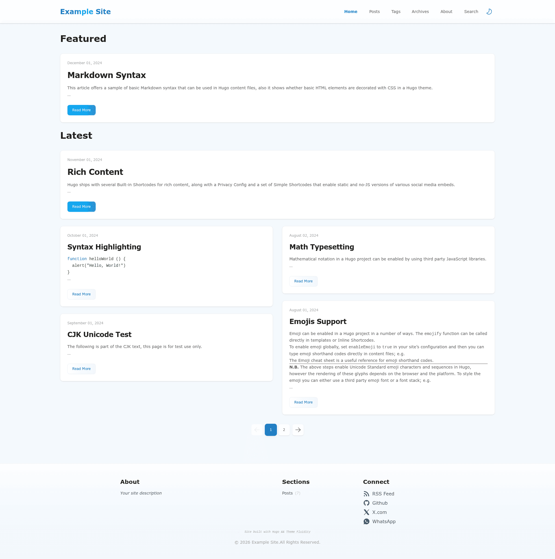 screenshot of Theme Fluidity on template0.com