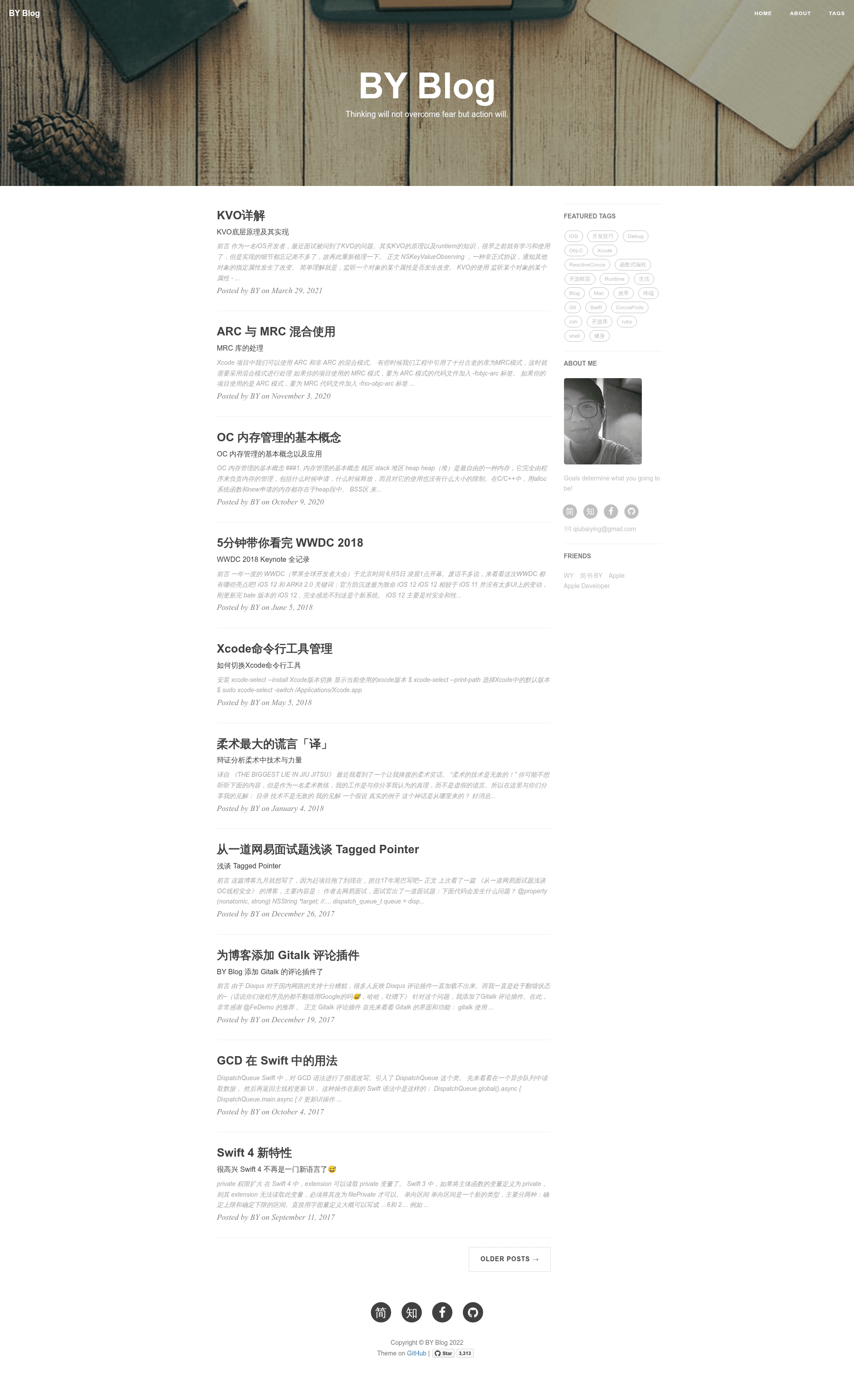 screenshot of BY Blog on template0.com