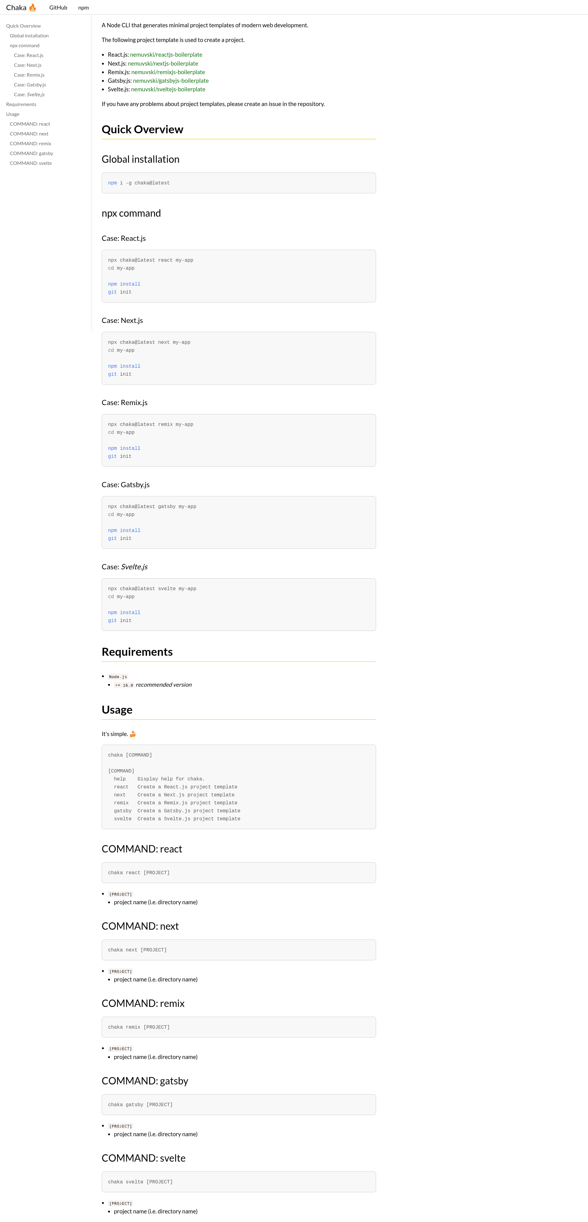 screenshot of Chaka on template0.com