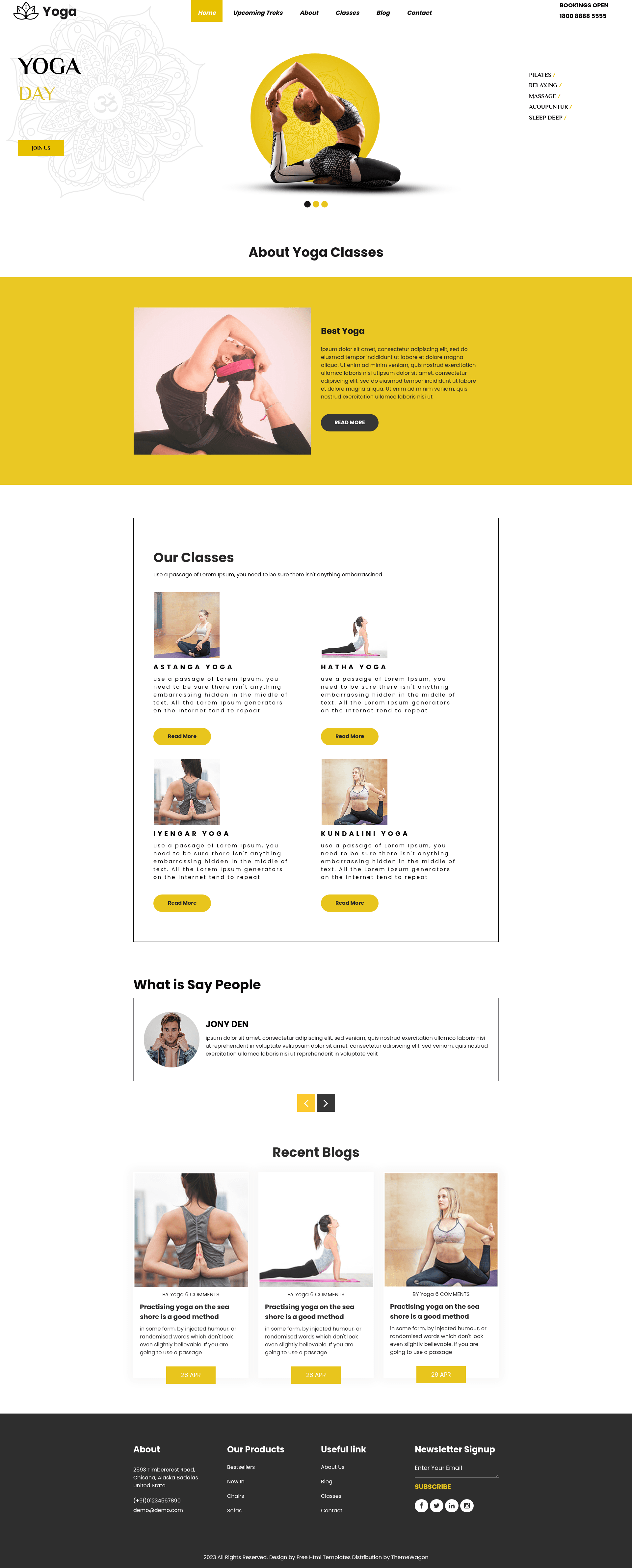 screenshot of YogaDay on template0.com
