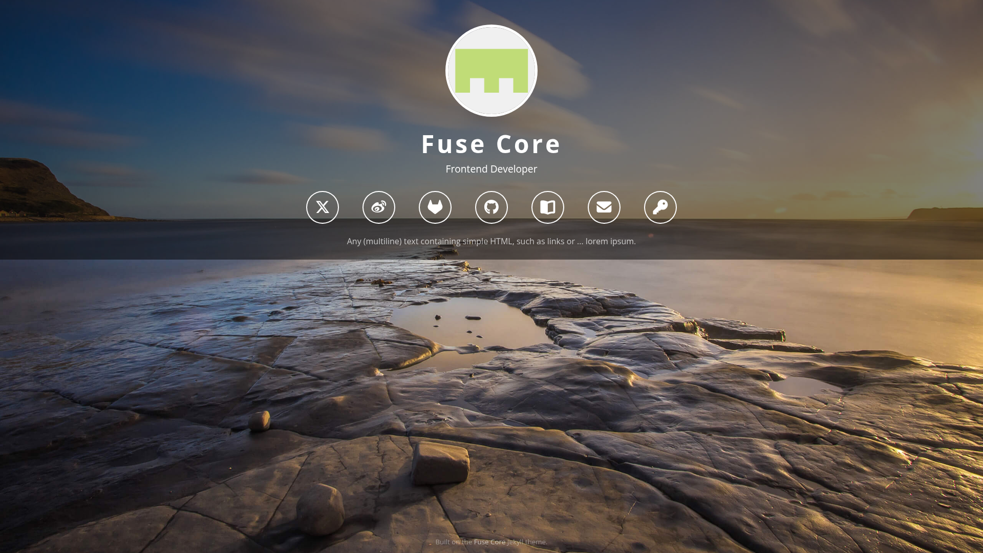 screenshot of Fuse Core on template0.com