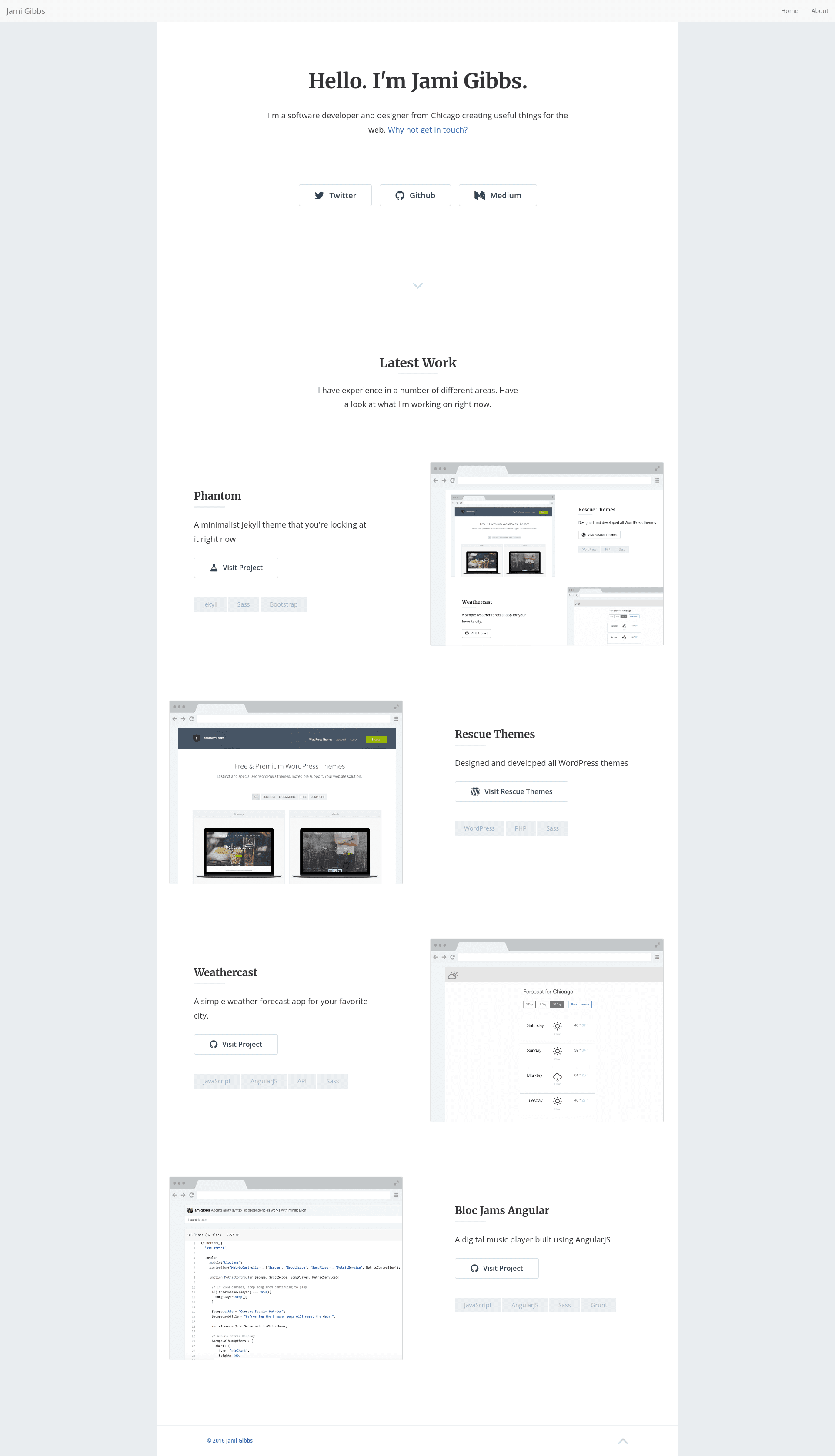 screenshot of Phantom on template0.com