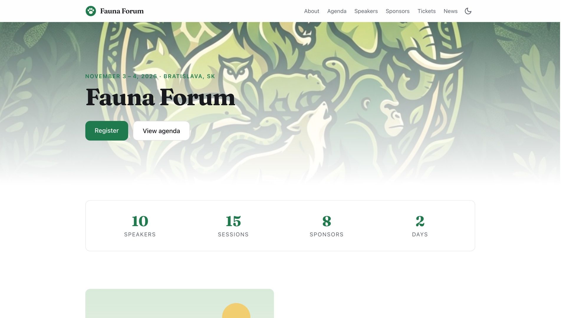 Cloomba Conference Template preview