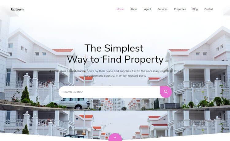 Image for Uptown – Free Bootstrap 4 Real Estate Website Template on template0.com Image for Uptown – Free Bootstrap 4 Real Estate Website Template on template0.com