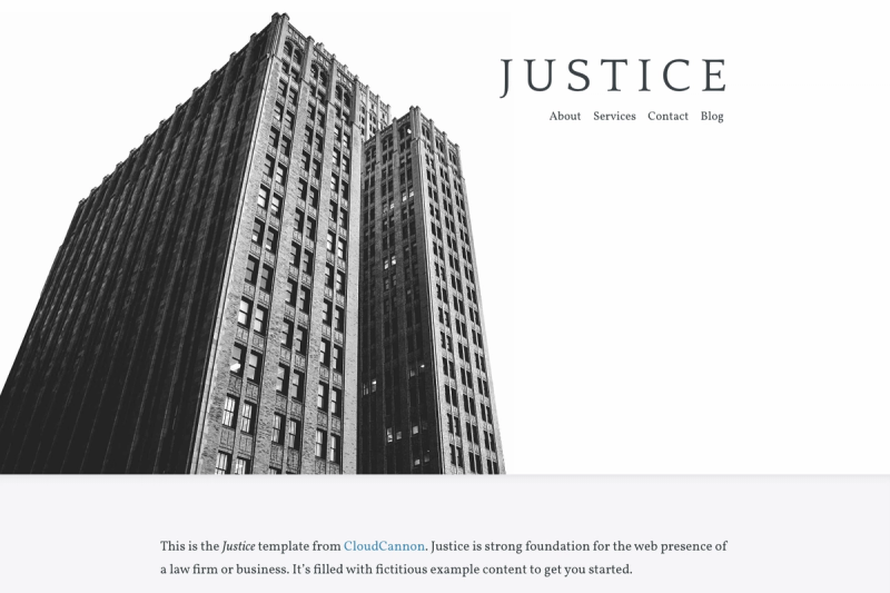 Image for Justice Next.js Template on template0.com