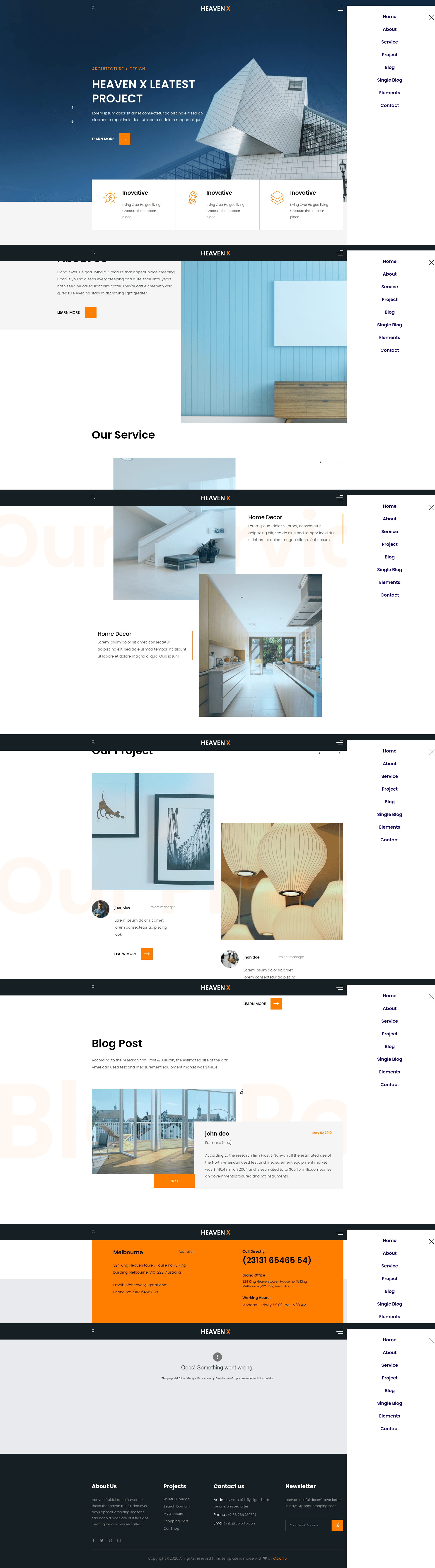 screenshot of Heaven on template0.com