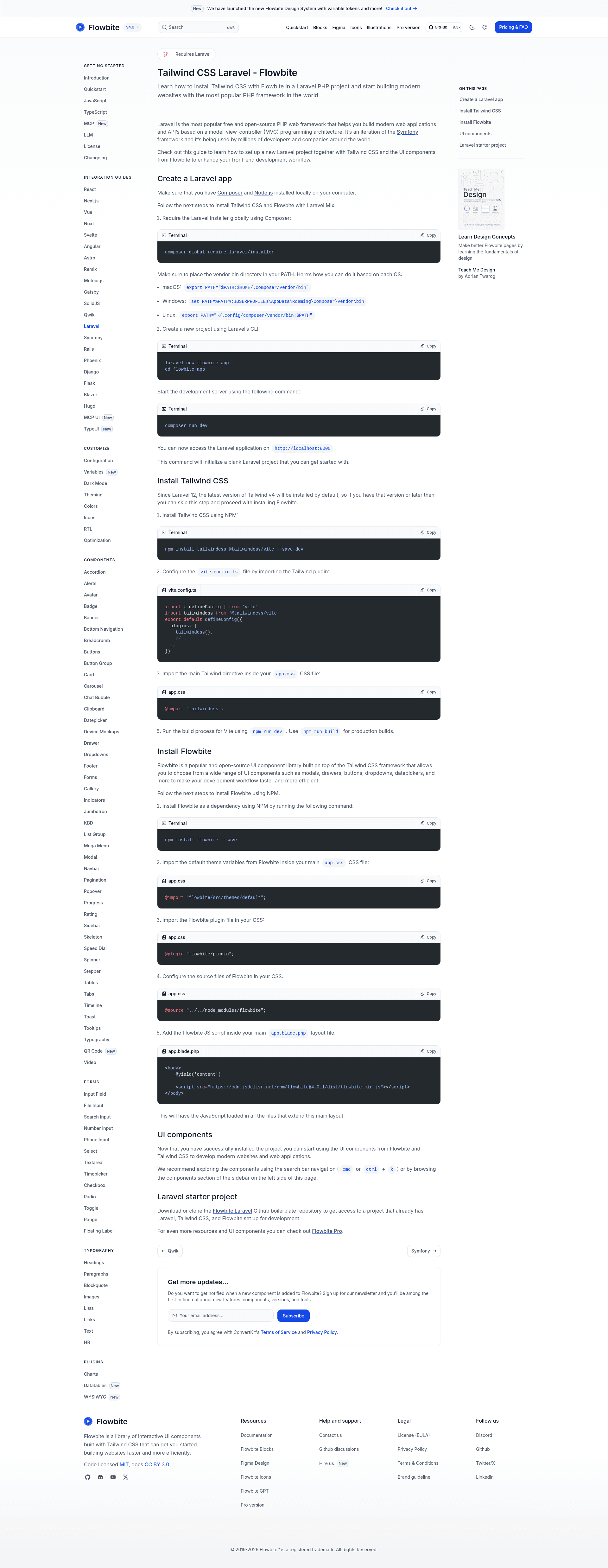 screenshot of Tailwind Laravel Starter on template0.com