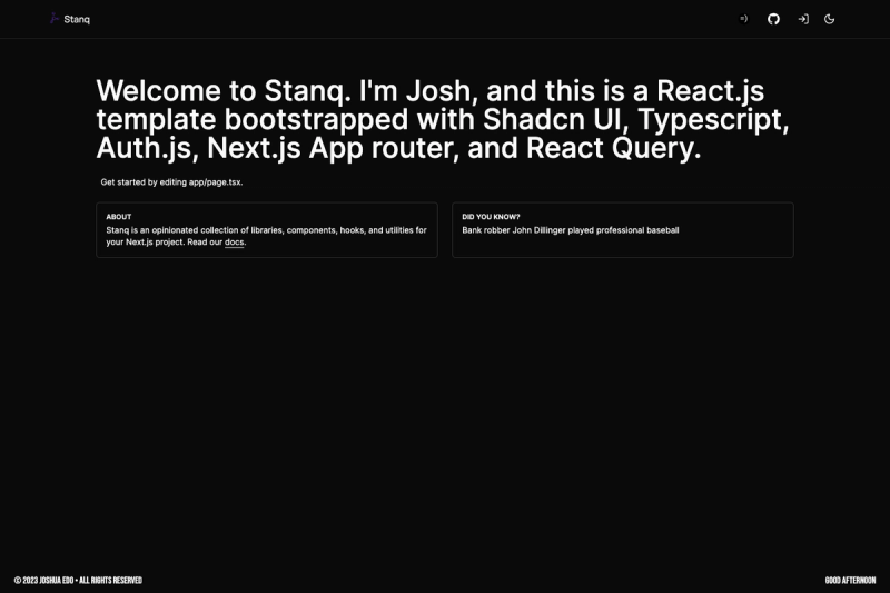 Image for Stanq Template on template0.com