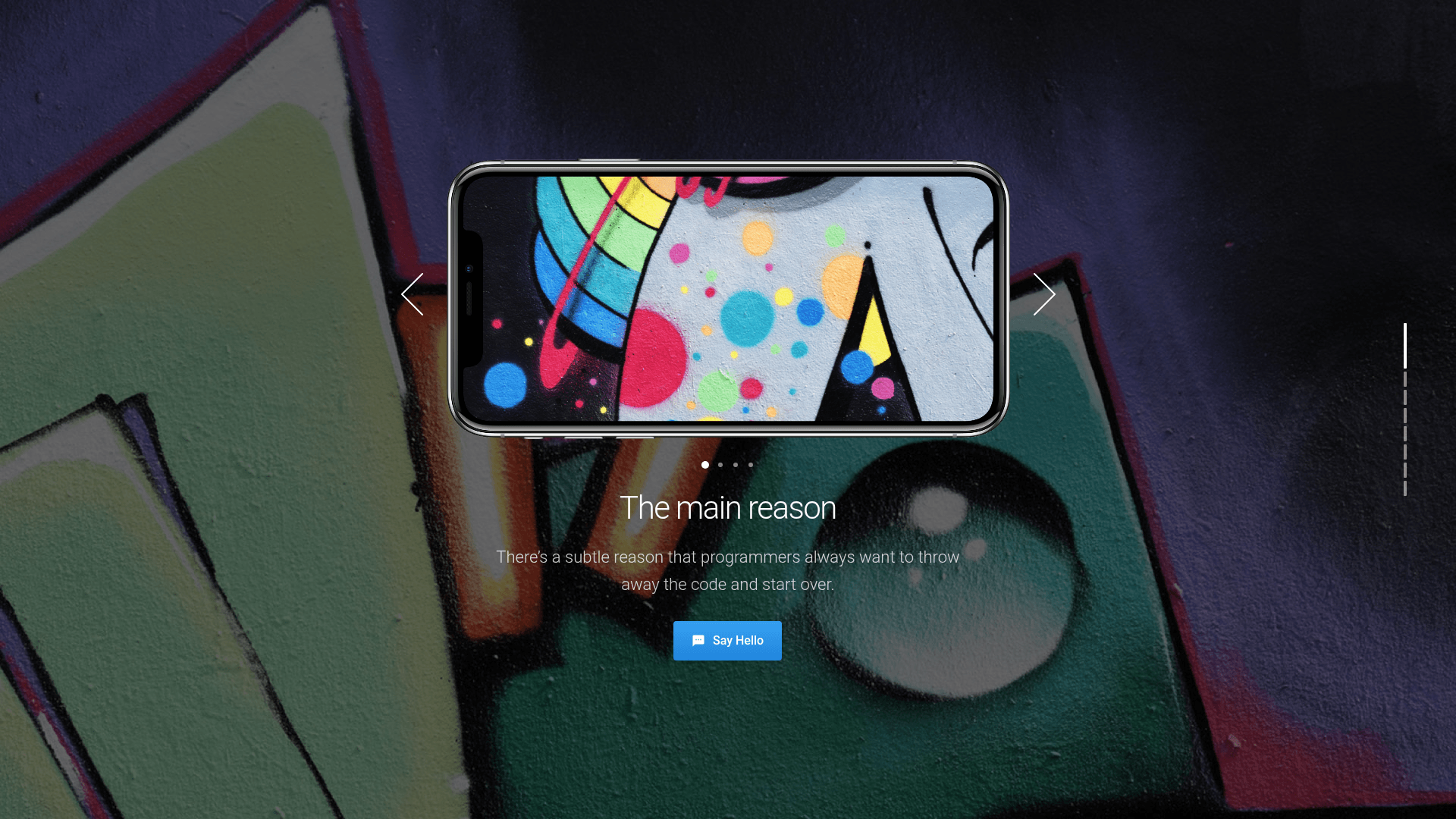 screenshot of Slides-App Landing Page on template0.com