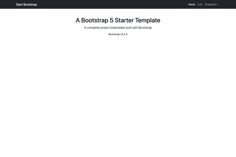Image for Start Bootstrap Bare on template0.com Image for Start Bootstrap Bare on template0.com