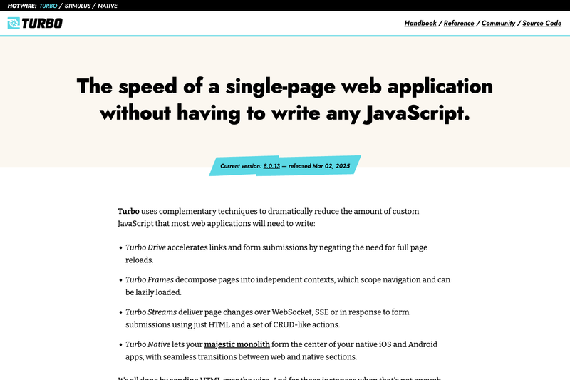 Image for Turbo Rails on template0.com