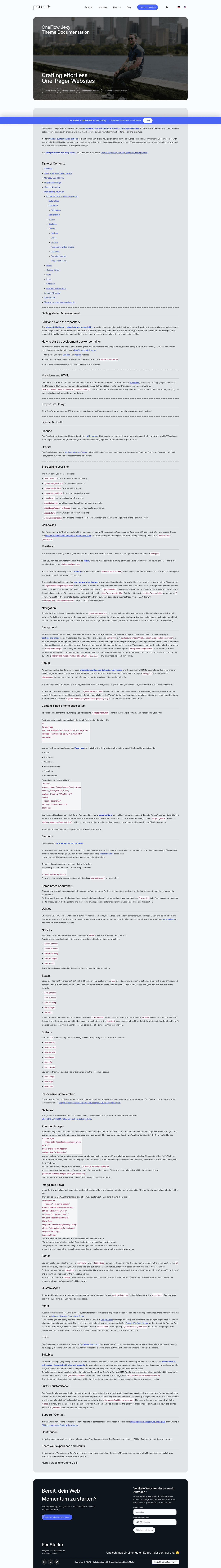 screenshot of OneFlow Jekyll Theme on template0.com
