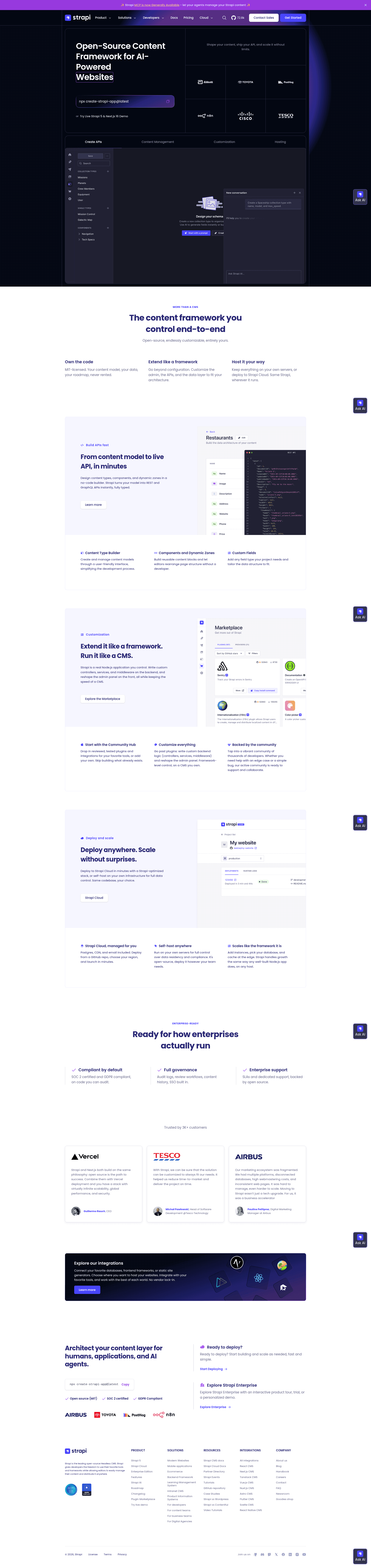 screenshot of jekyll-strapi-4 on template0.com