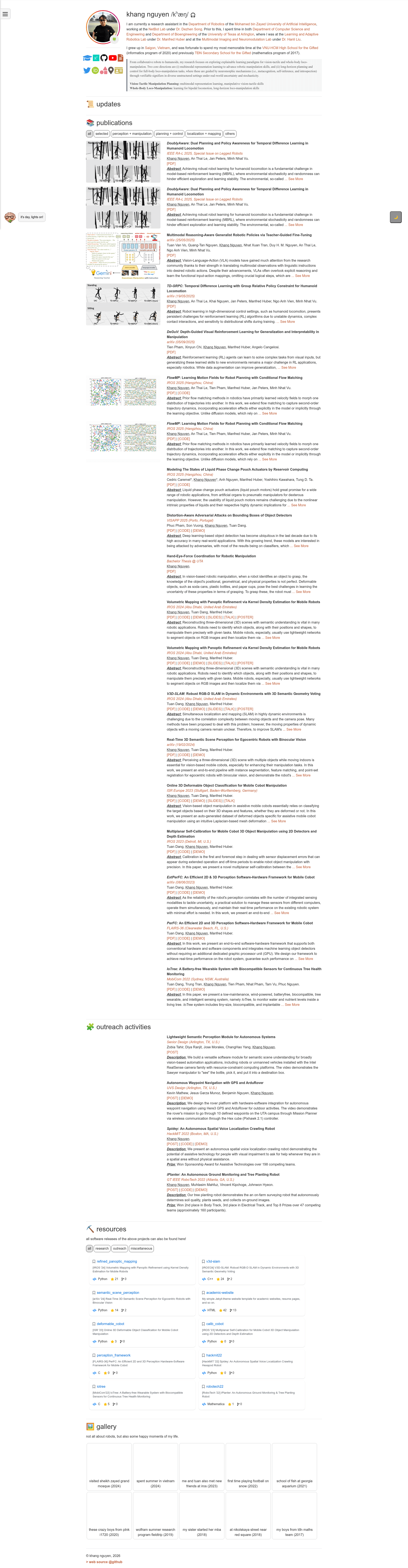 screenshot of Academic Website on template0.com