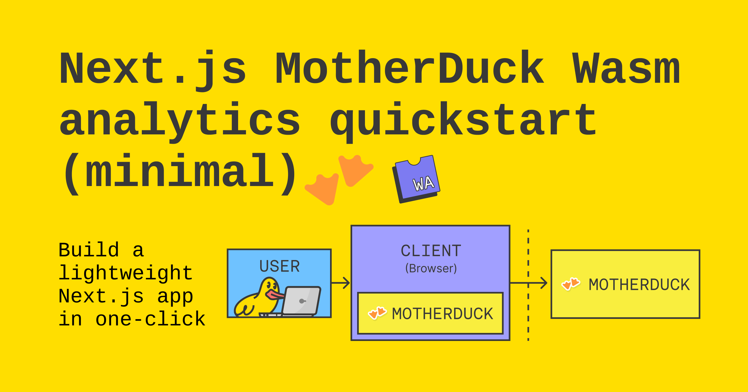 Next.js MotherDuck Wasm Analytics Quickstart preview