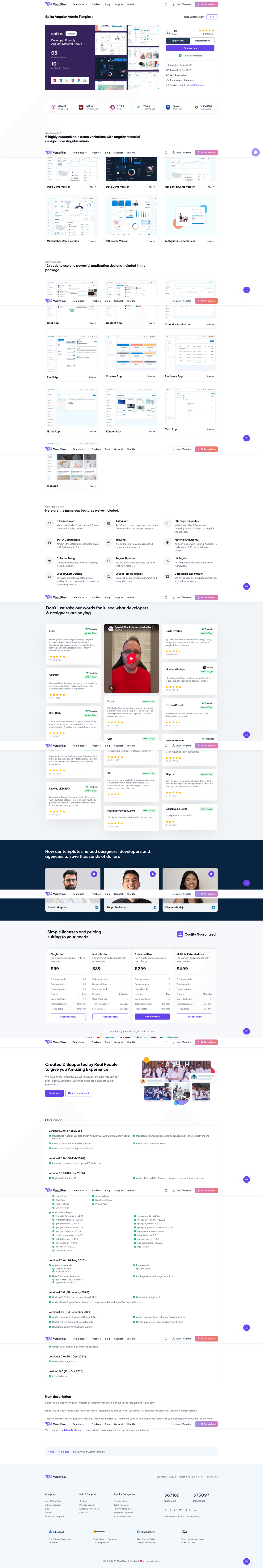 screenshot of Monster Angular Free on template0.com