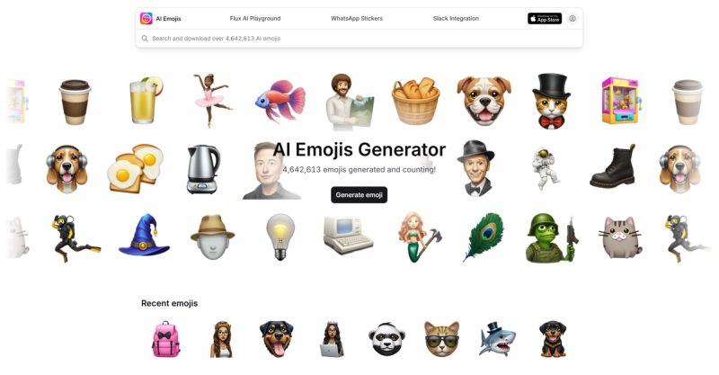 Image for Emoji Generator(AI nextjs template) on template0.com