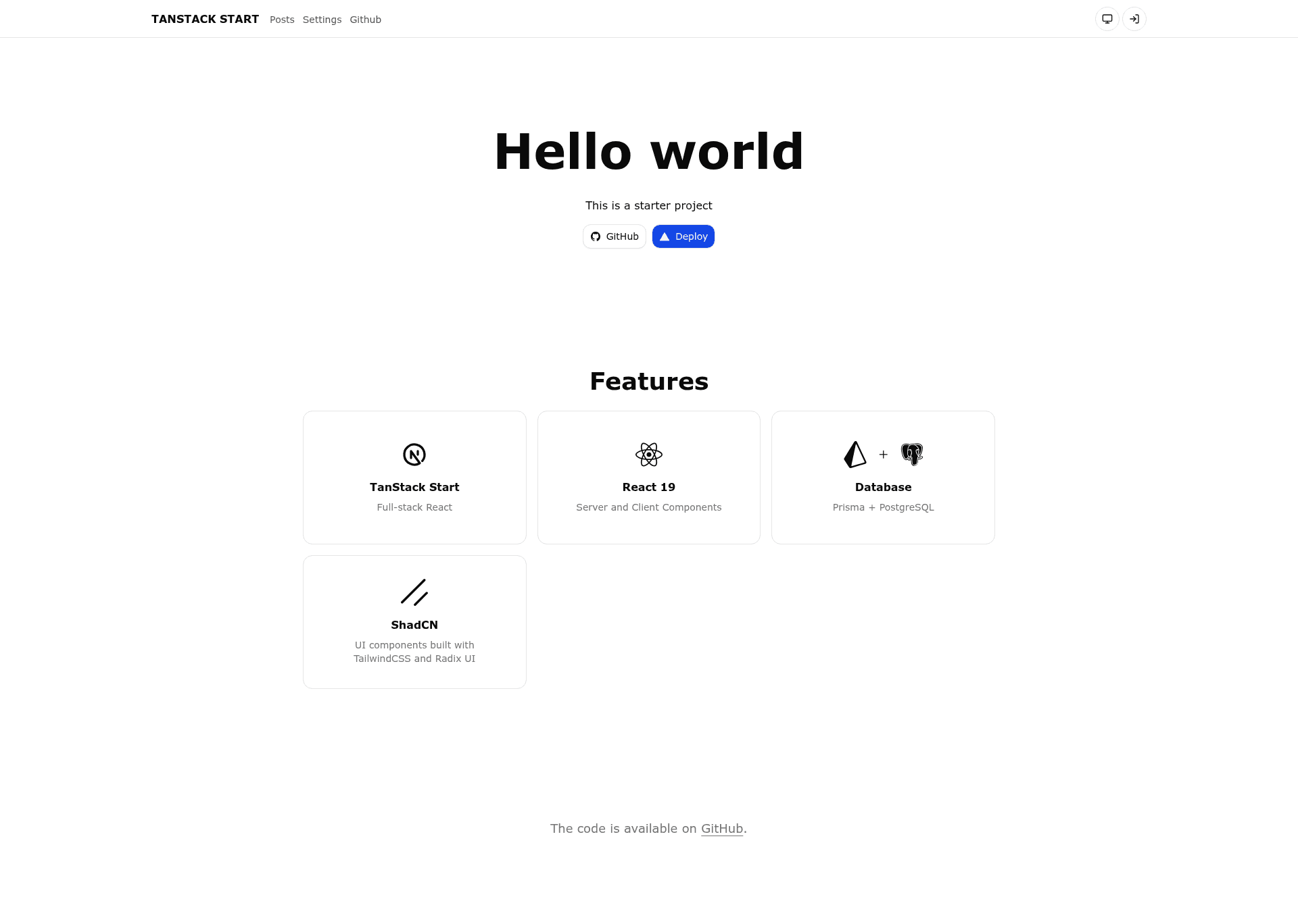 screenshot of nextjs-typescript-and-postgresql on template0.com