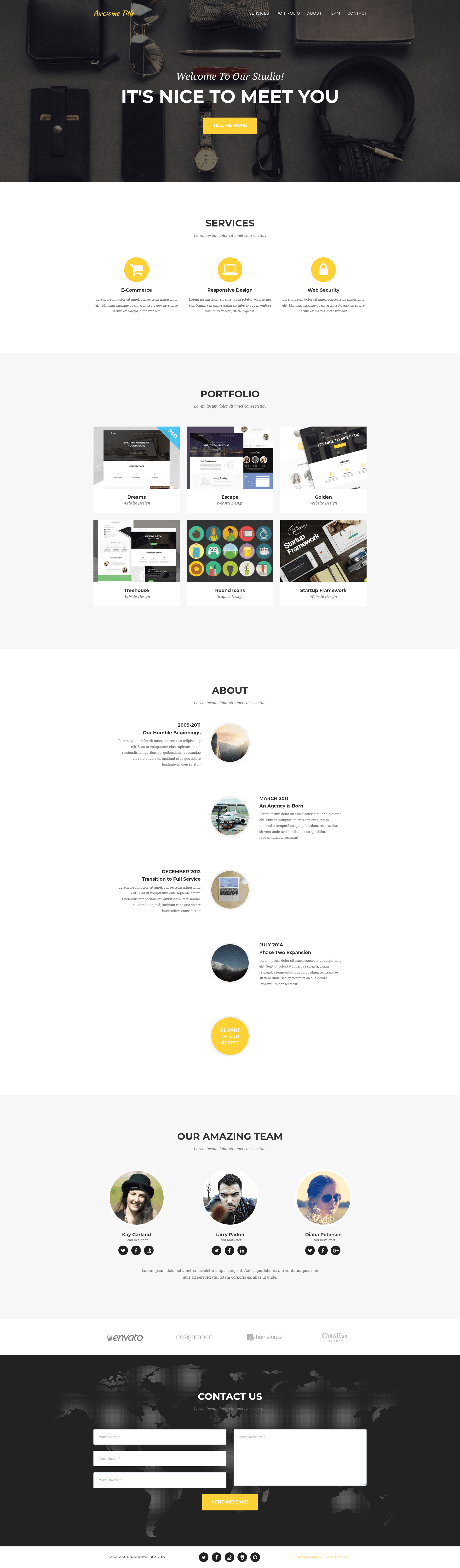 screenshot of Agency Jekyll Theme on template0.com