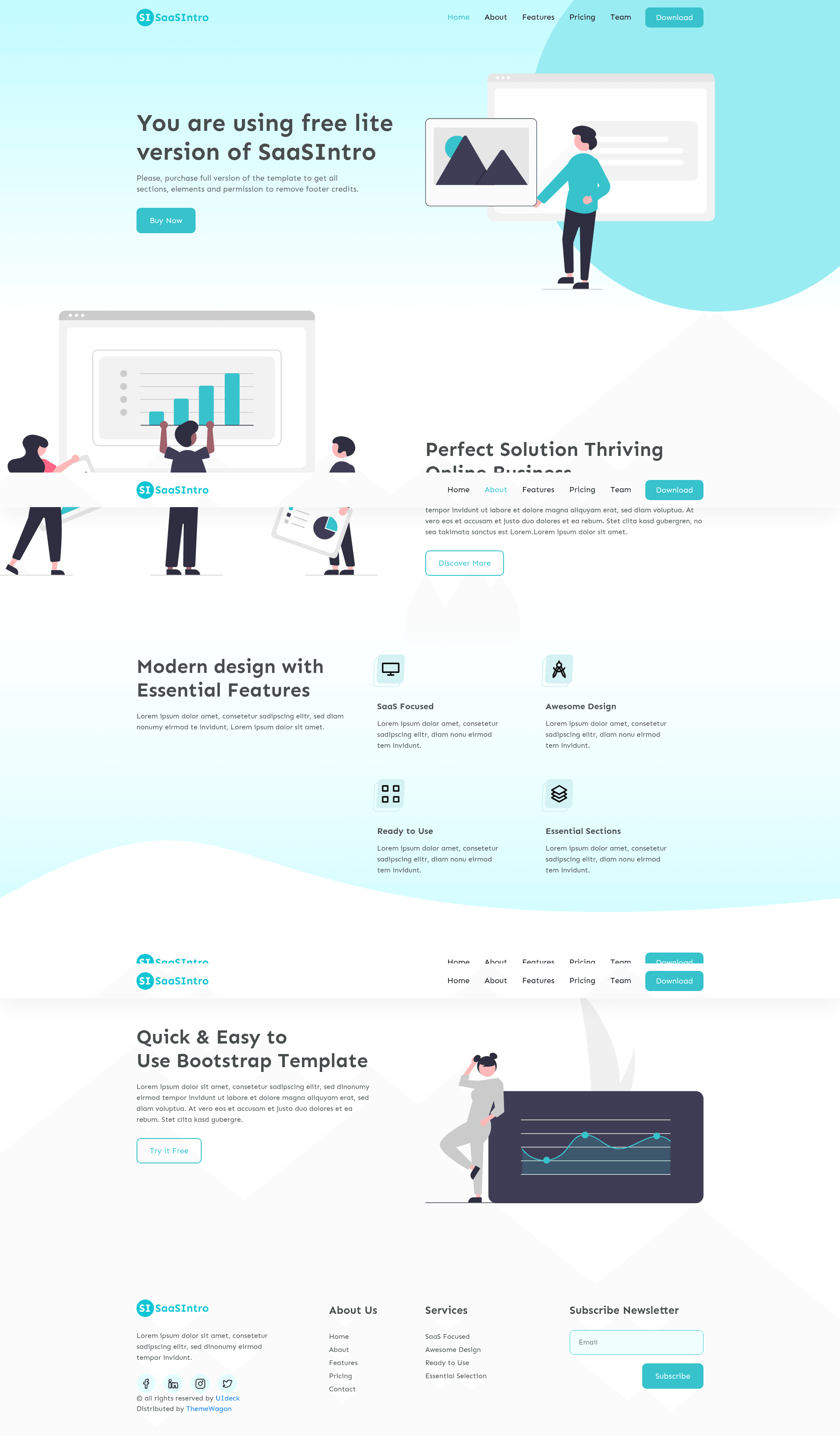 screenshot of SaaSIntro on template0.com