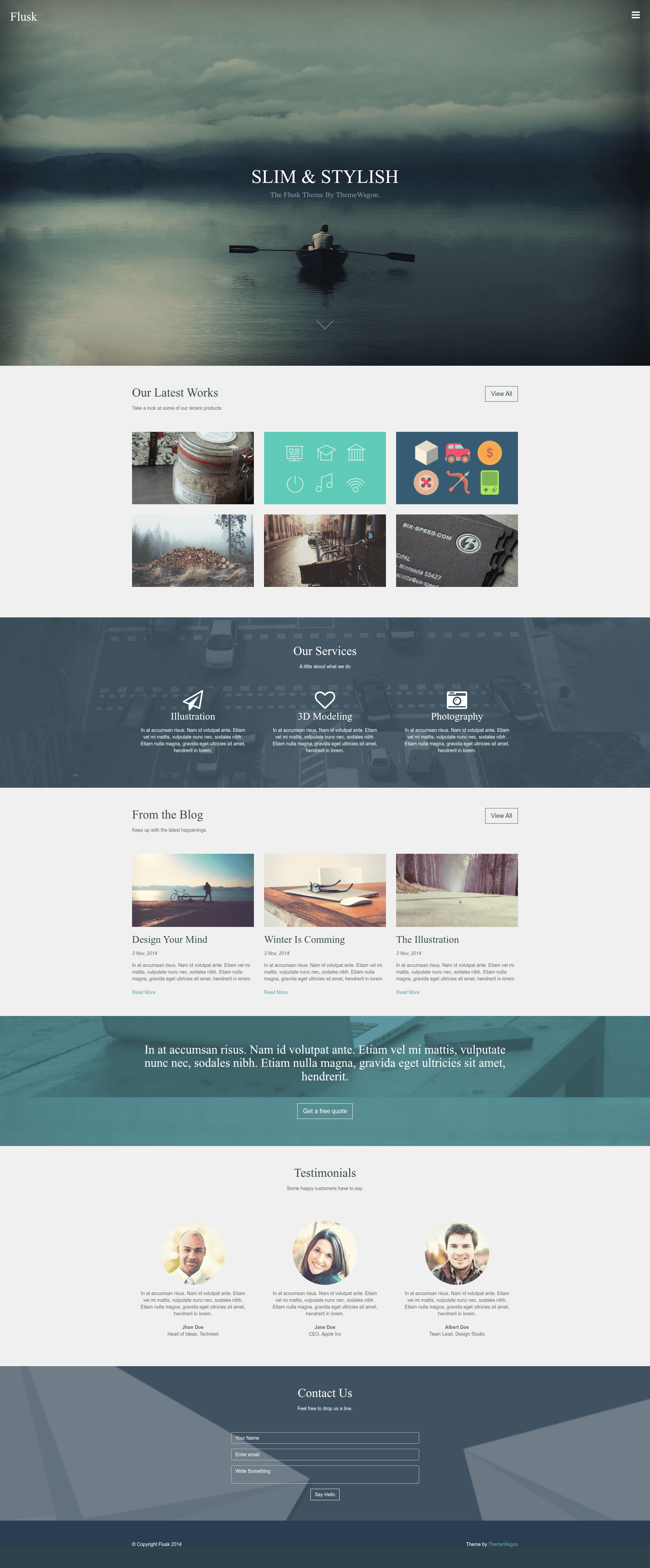 screenshot of Flusk on template0.com