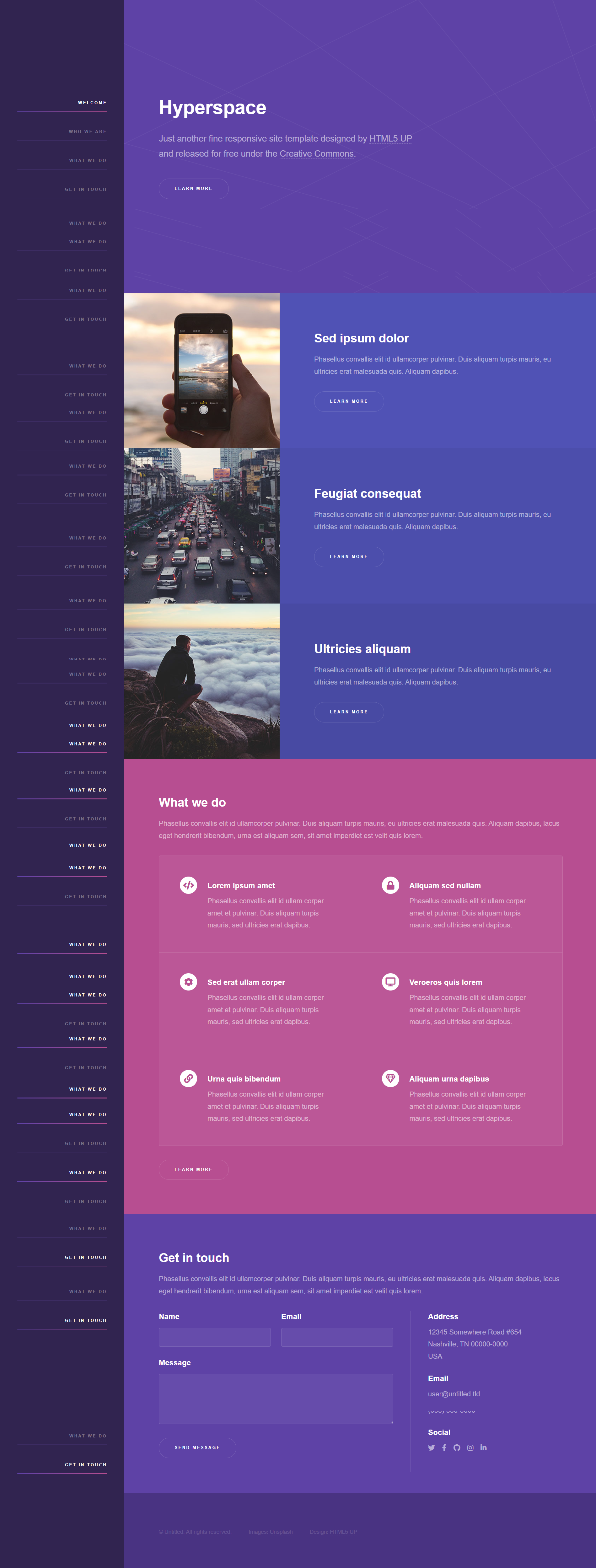 Image for Hyperspace(business html template) on template0.com