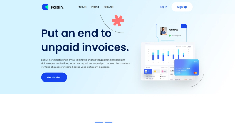 Image for Paidin(landing page nextjs template) on template0.com