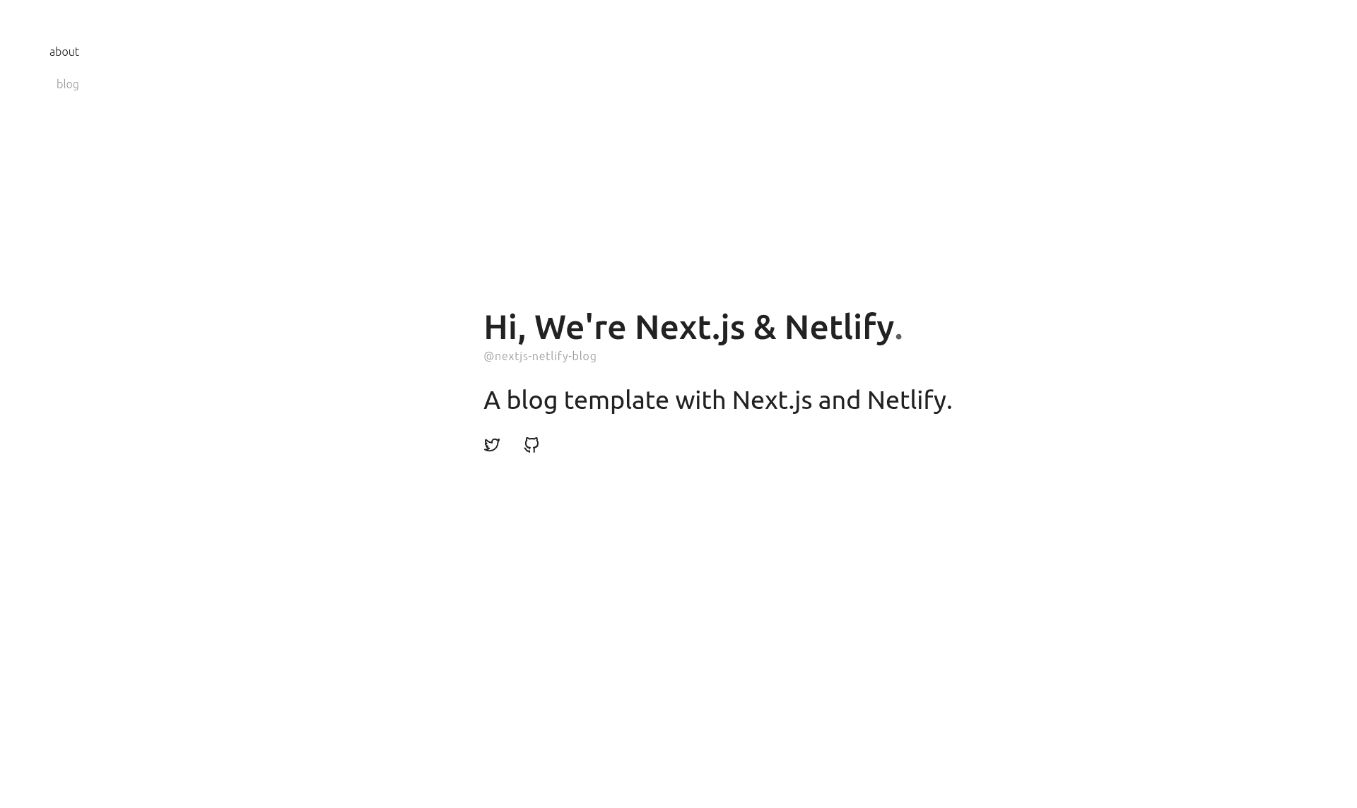 screenshot of Next.js Blog Template for Netlify on template0.com