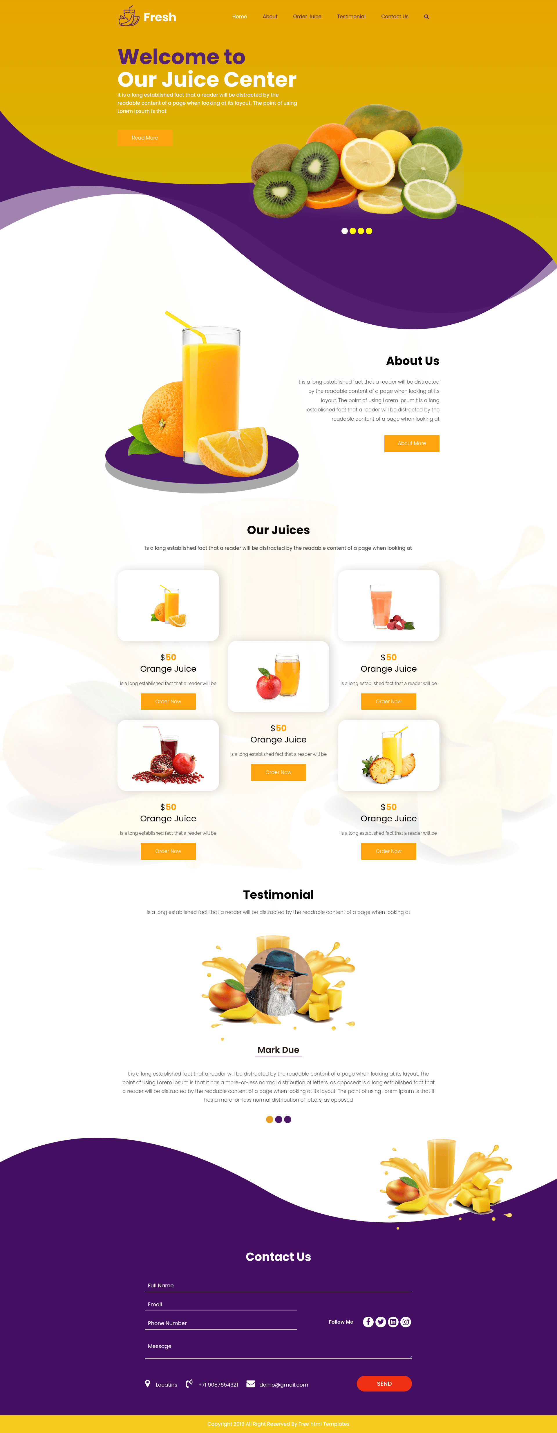 screenshot of Fresh on template0.com