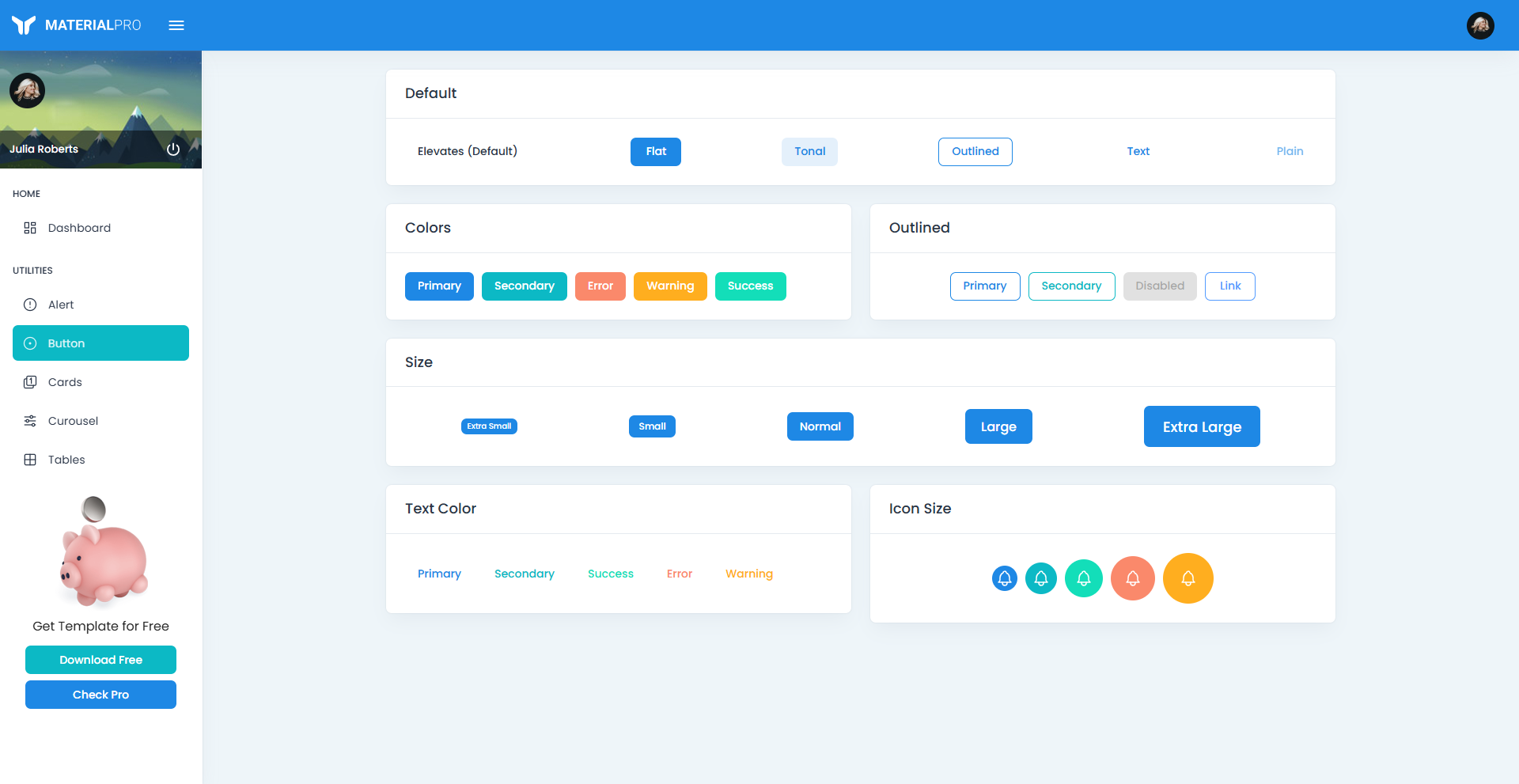 Image for MaterialPro Vuetify Admin Lite(dashboard vue template) on template0.com