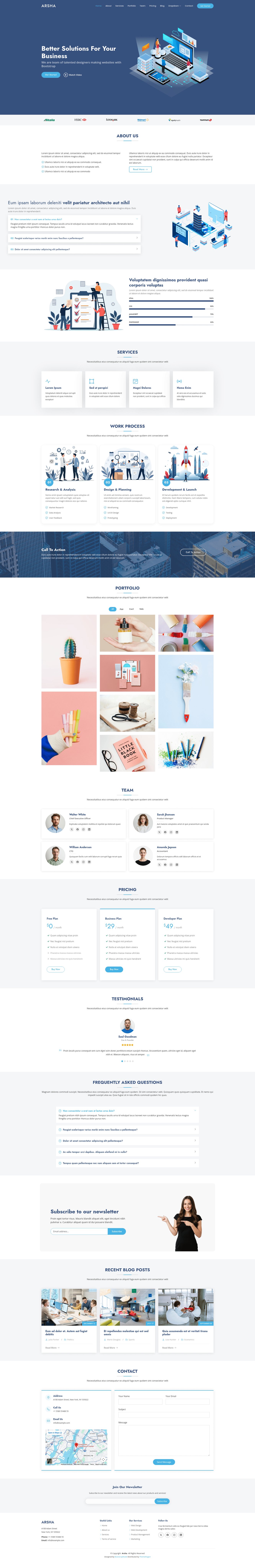 screenshot of Arsha on template0.com