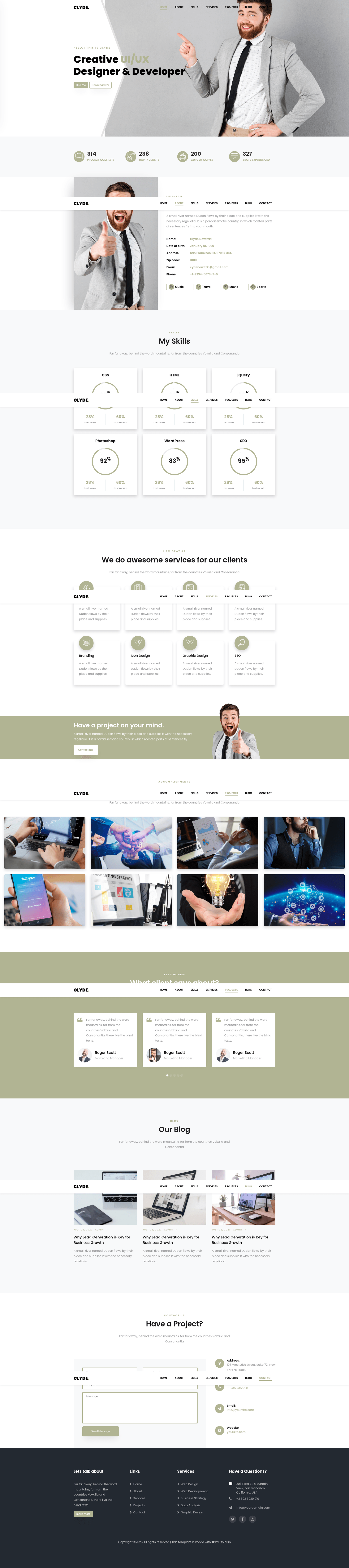 screenshot of Clyde on template0.com