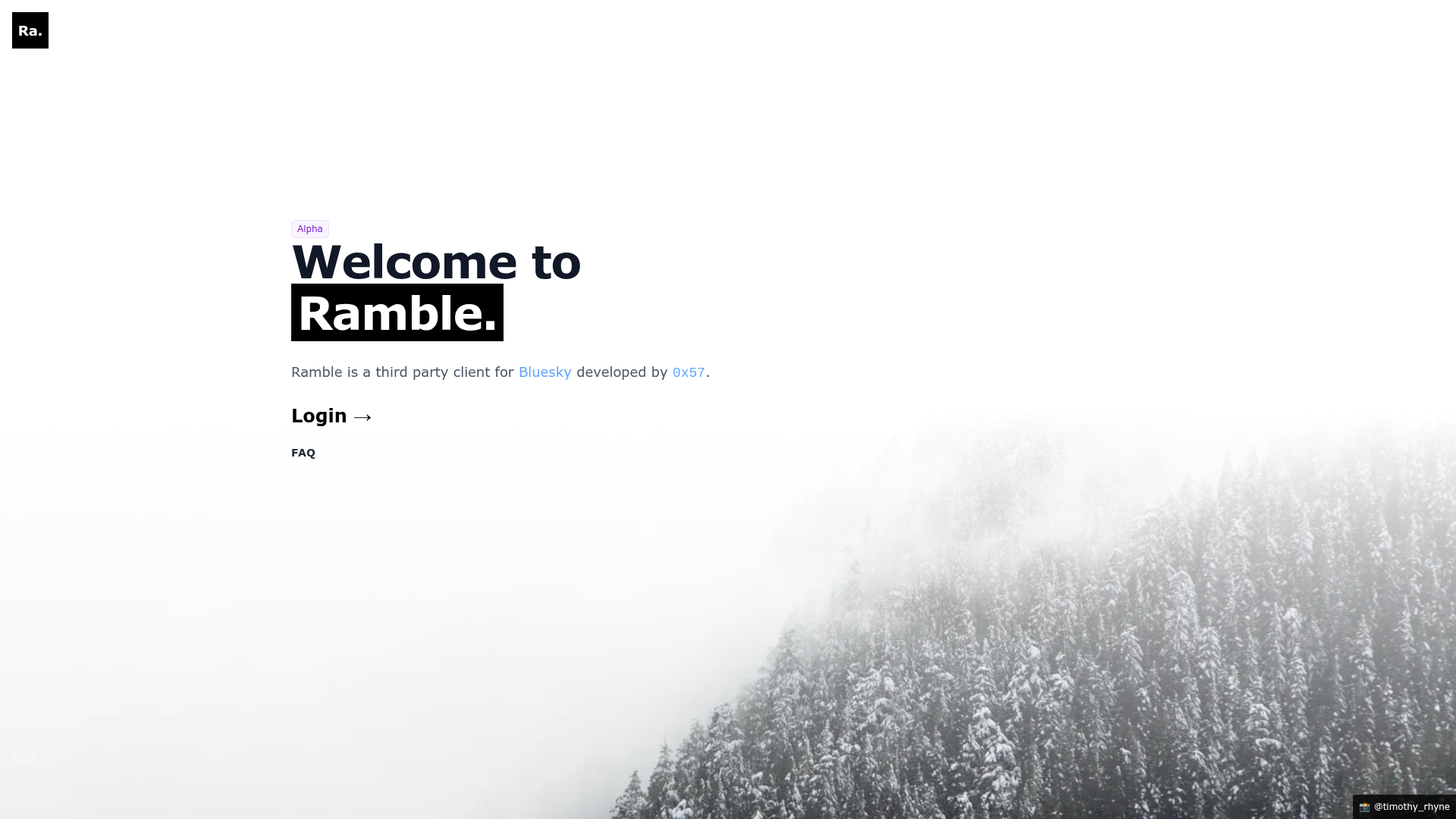 screenshot of Ramble on template0.com