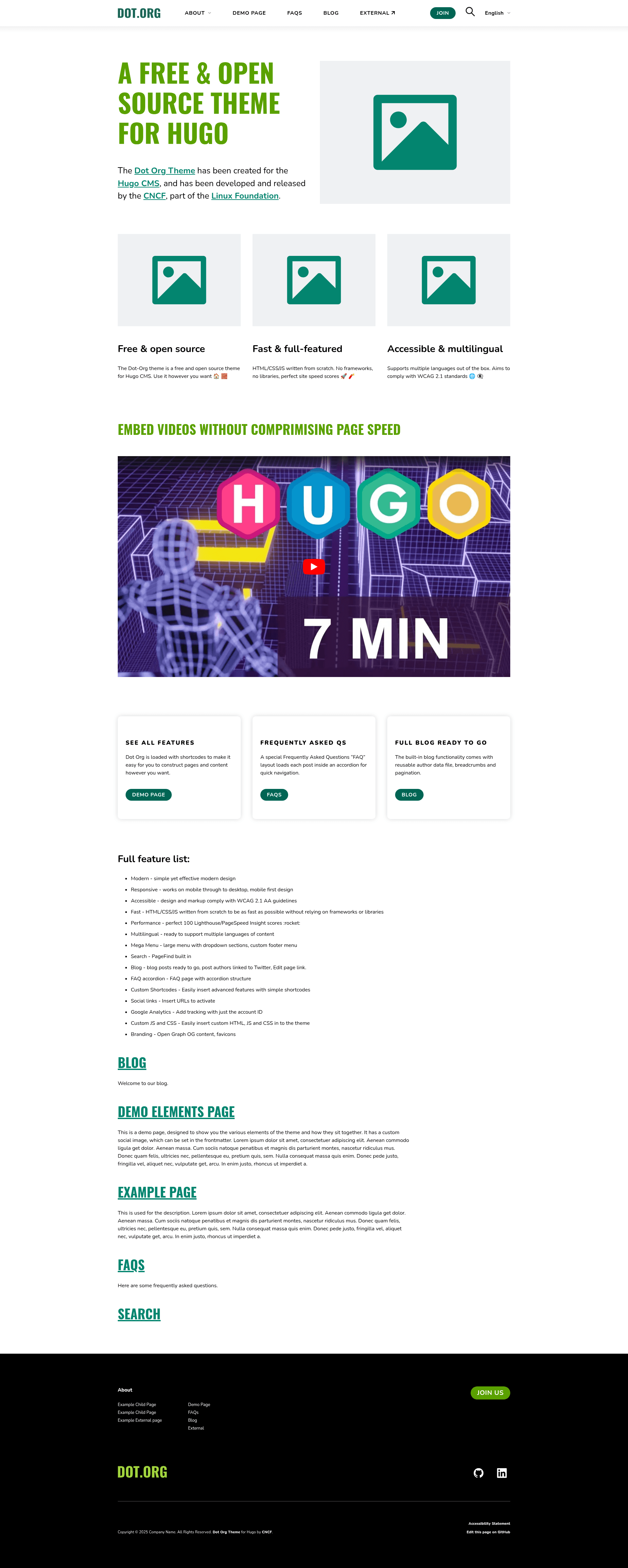 screenshot of Dot-Org on template0.com