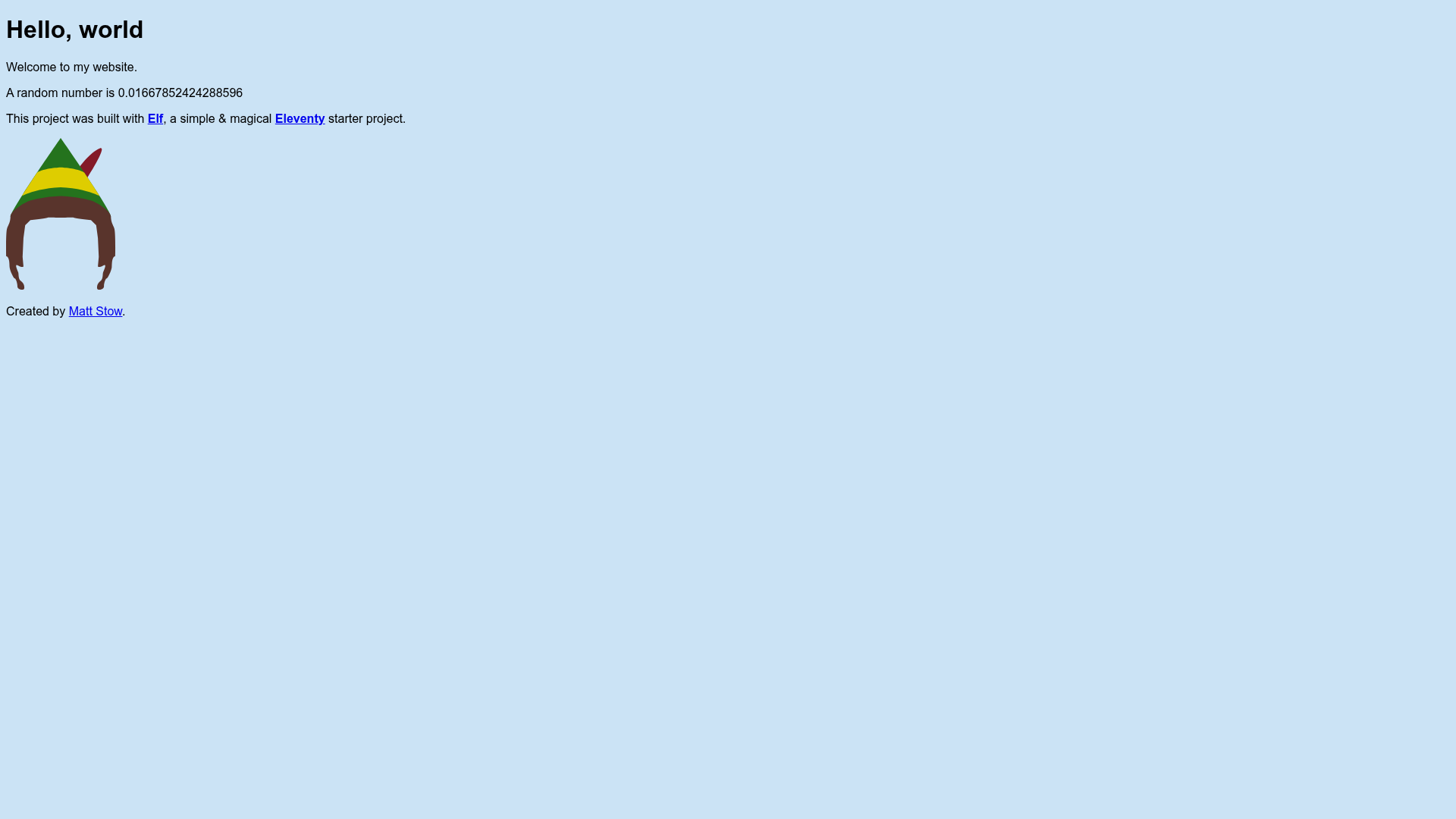 screenshot of Elf on template0.com