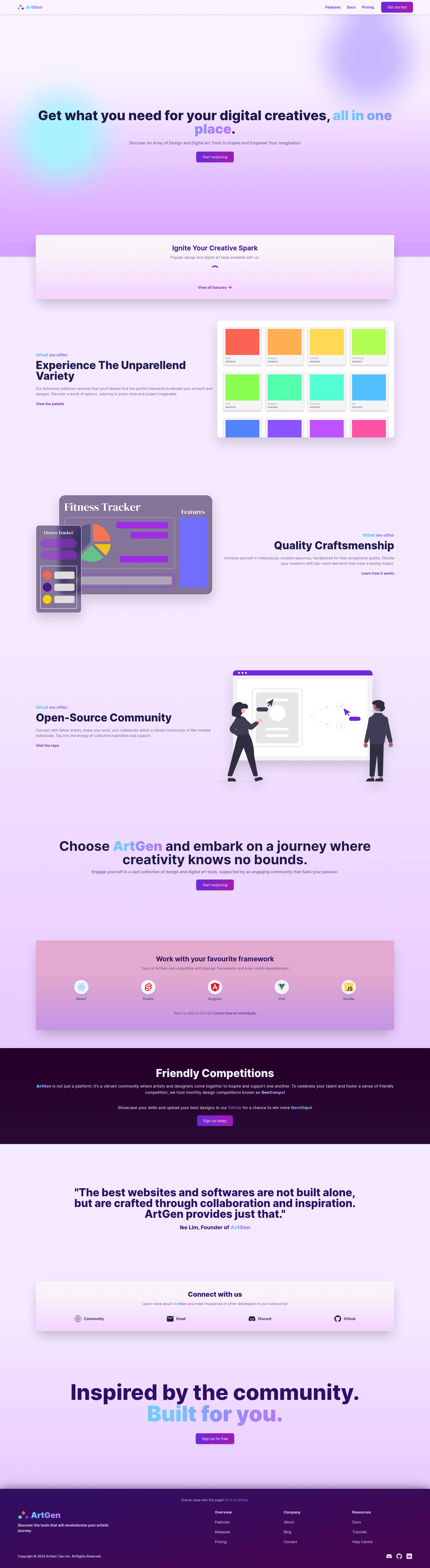 screenshot of ArtGen on template0.com