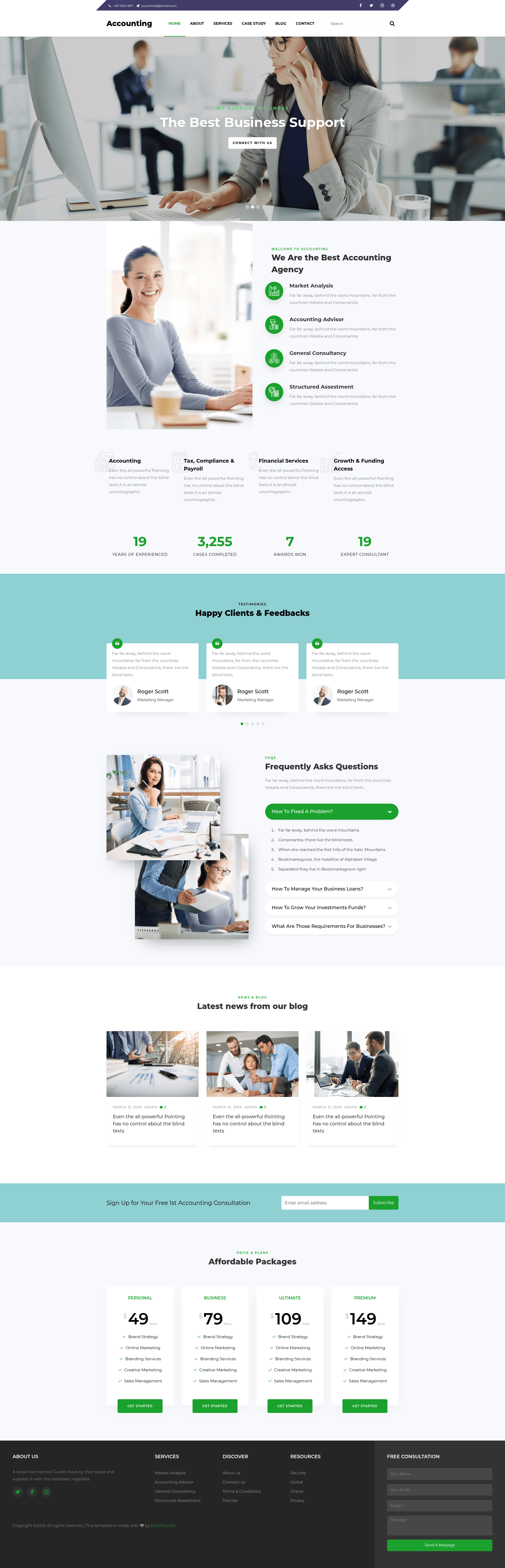 screenshot of Accounting on template0.com