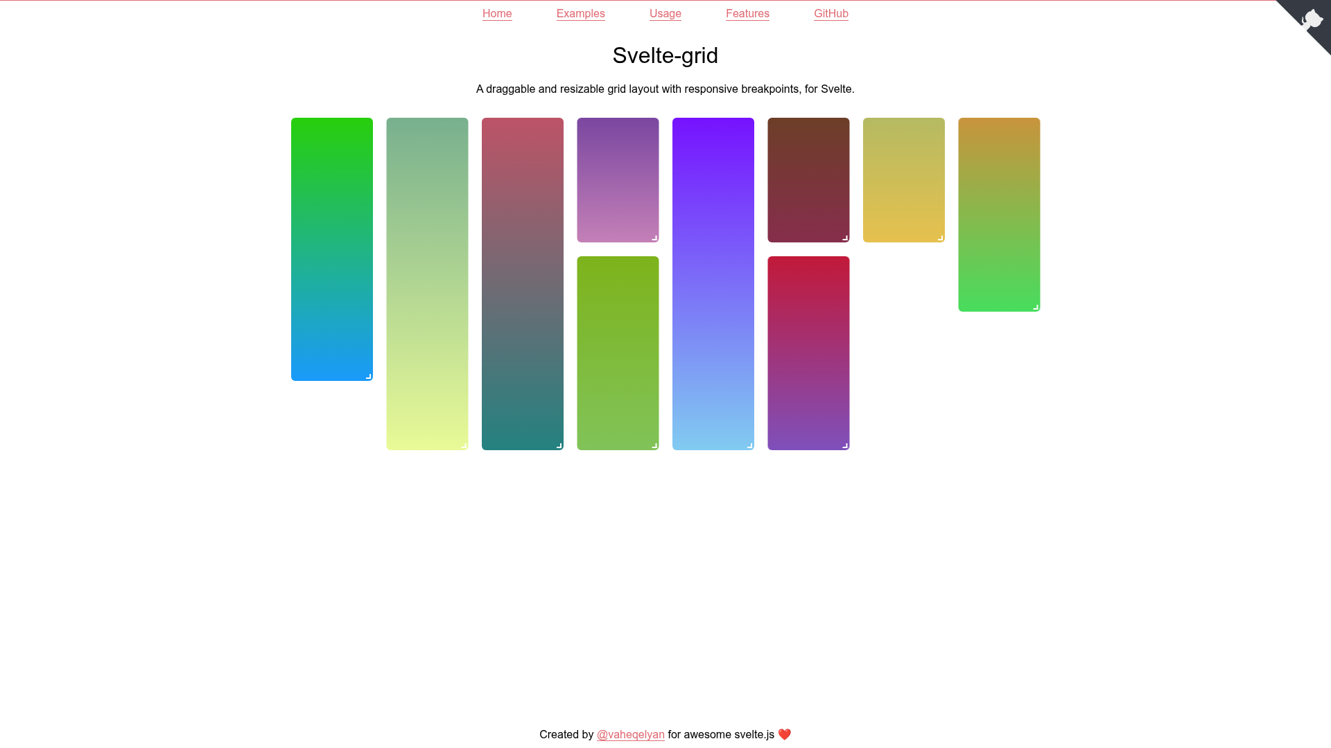 screenshot of svelte-grid on template0.com