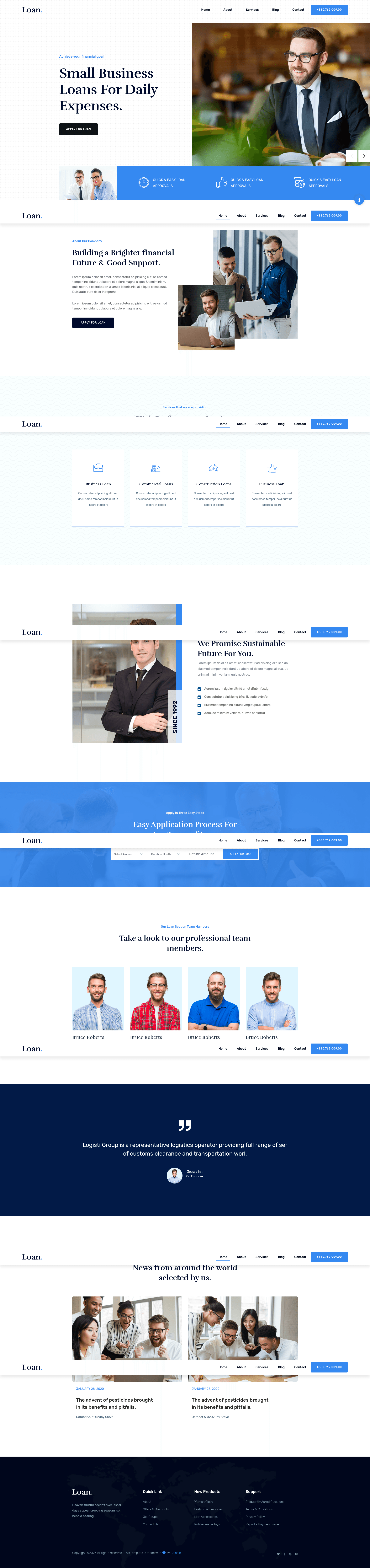 screenshot of Loan on template0.com