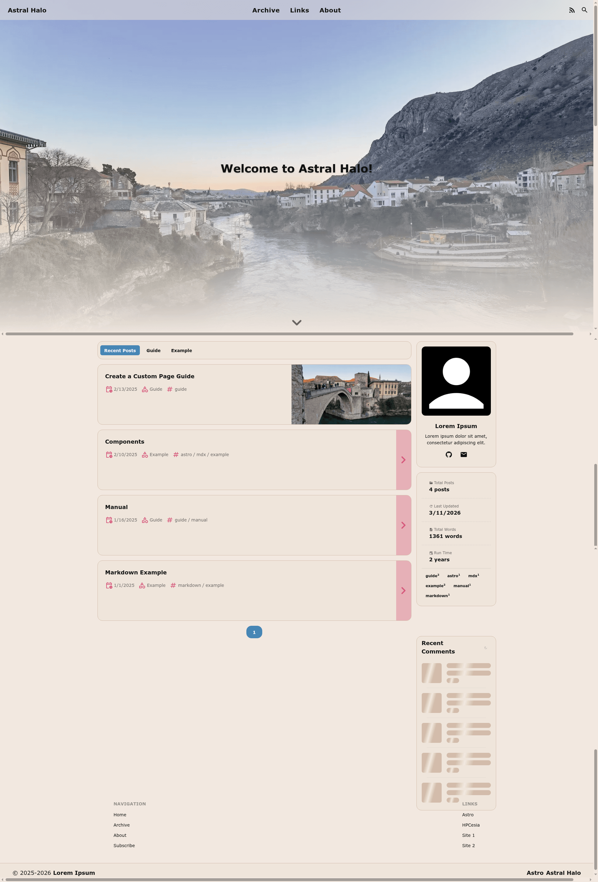 screenshot of Astral Halo on template0.com