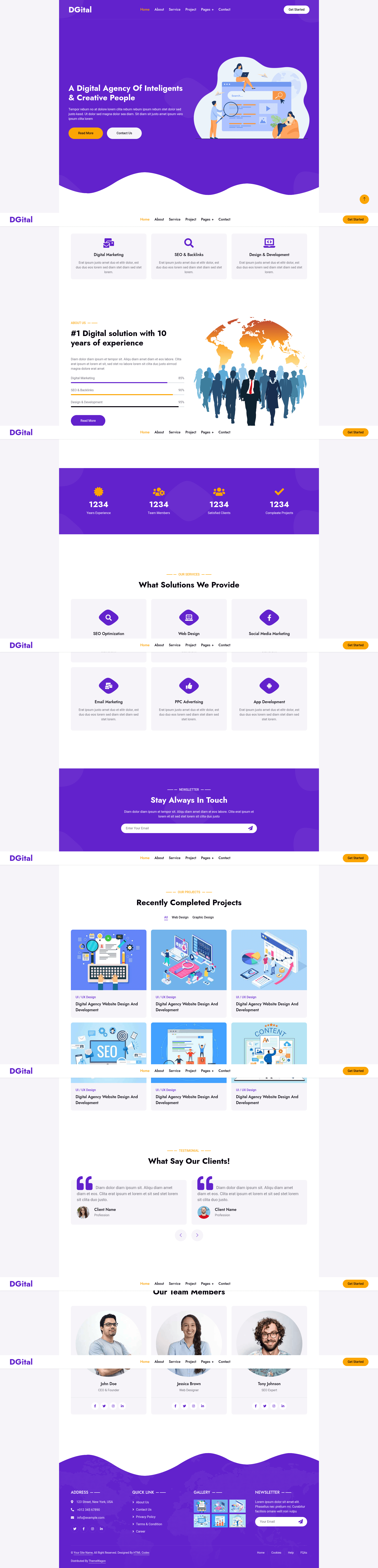 screenshot of DGital on template0.com