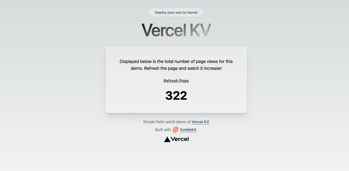 Redis SvelteKit Starter preview
